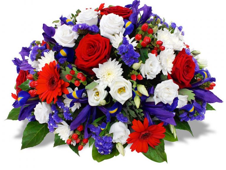 coussin-de-fleurs-deuil-tricolore